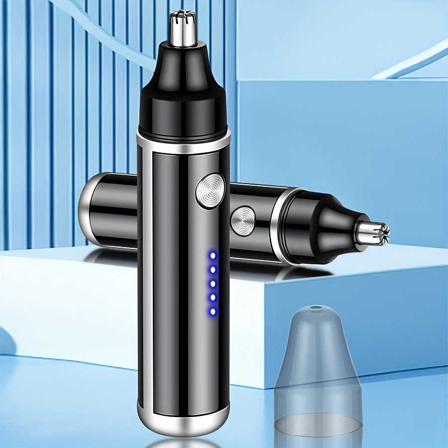 Electric Nose and Ear Hair Trimmer, Painless Eyebrow & Facial Hair Removal, USB Rechargeable with 500mAh Lithium Battery, Compact Design for Men and Women, Father's Day Gift