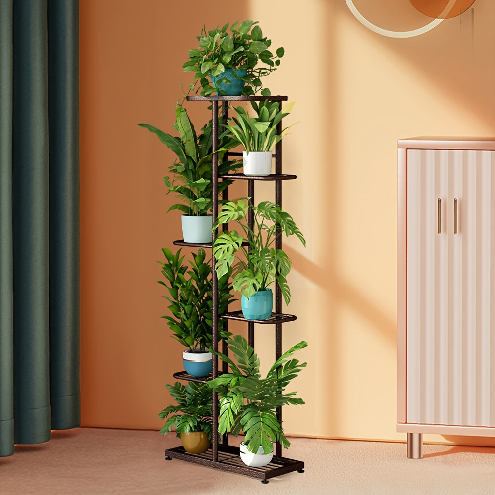 Multi-Layer Metal Plant Stand 31.5/37.4/41.3In Height Adjustable Potted Plant Holder Indoor Outdoor Corner Display Rack for Living Room Balcony Home Decor