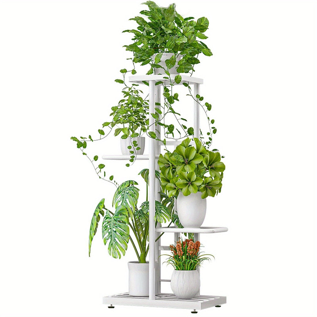 Multi-Layer Metal Plant Stand 31.5/37.4/41.3In Height Adjustable Potted Plant Holder Indoor Outdoor Corner Display Rack for Living Room Balcony Home Decor