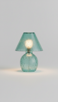 Mint Teal Glass Table Lamp